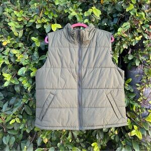 REI Co-op navy green down vest
